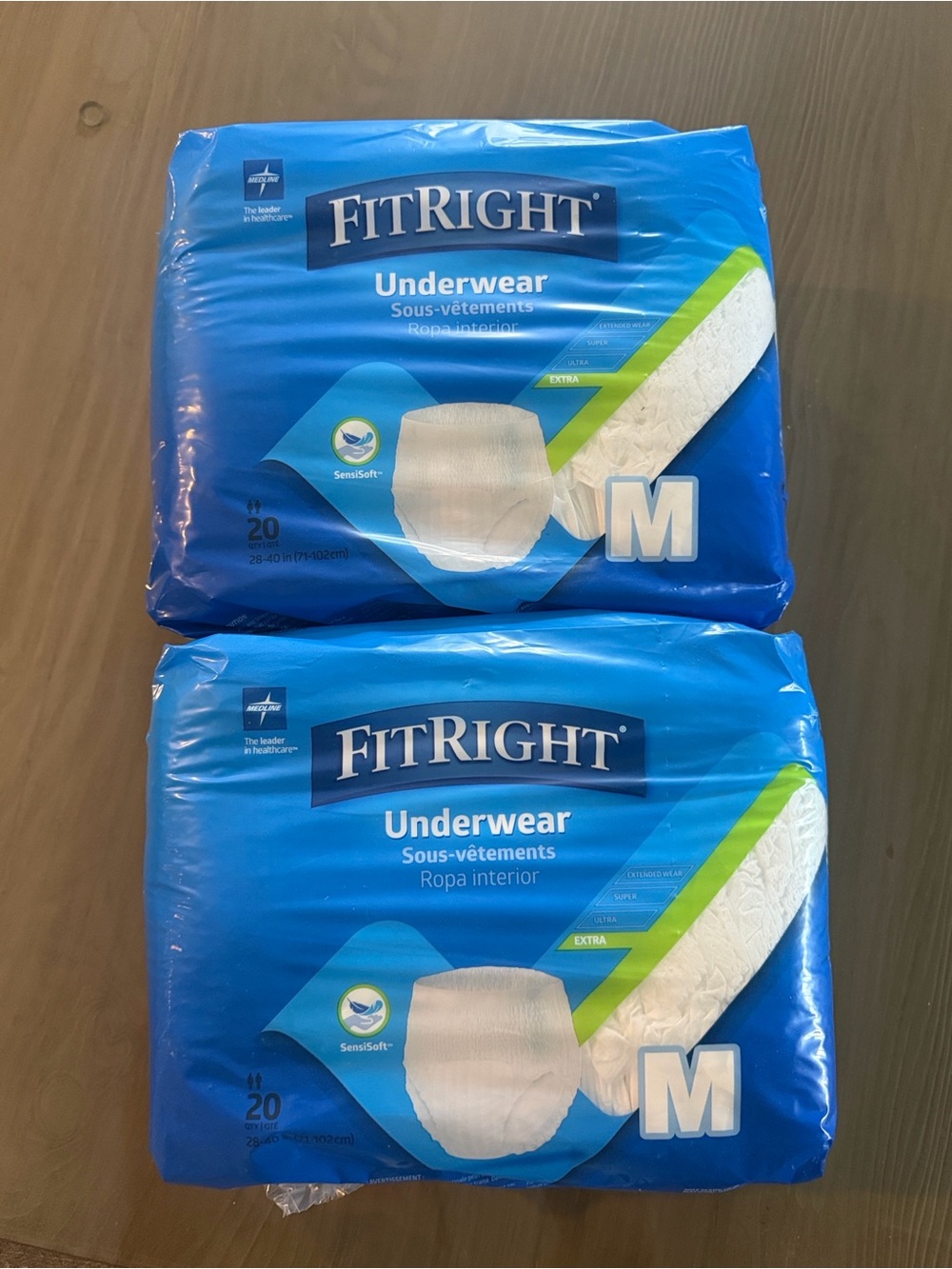 NIP! 2 packs of FitRight Extra Protective Pull-Up Underwear - Medium